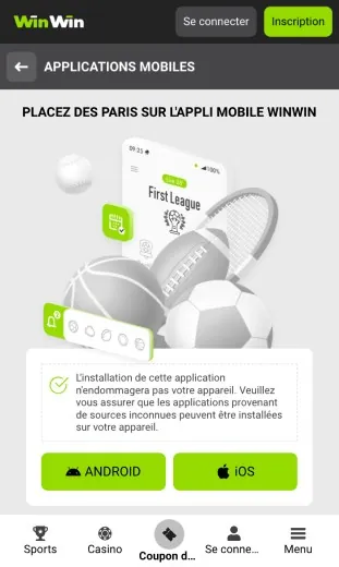t&eacute;l&eacute;chargement de l'application sur le t&eacute;l&eacute;phone